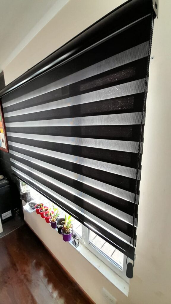 Cortinas Zebra Motorizadas a Medida 1 Referencia de franjas y tejido para elegir una Zebra Motorizada