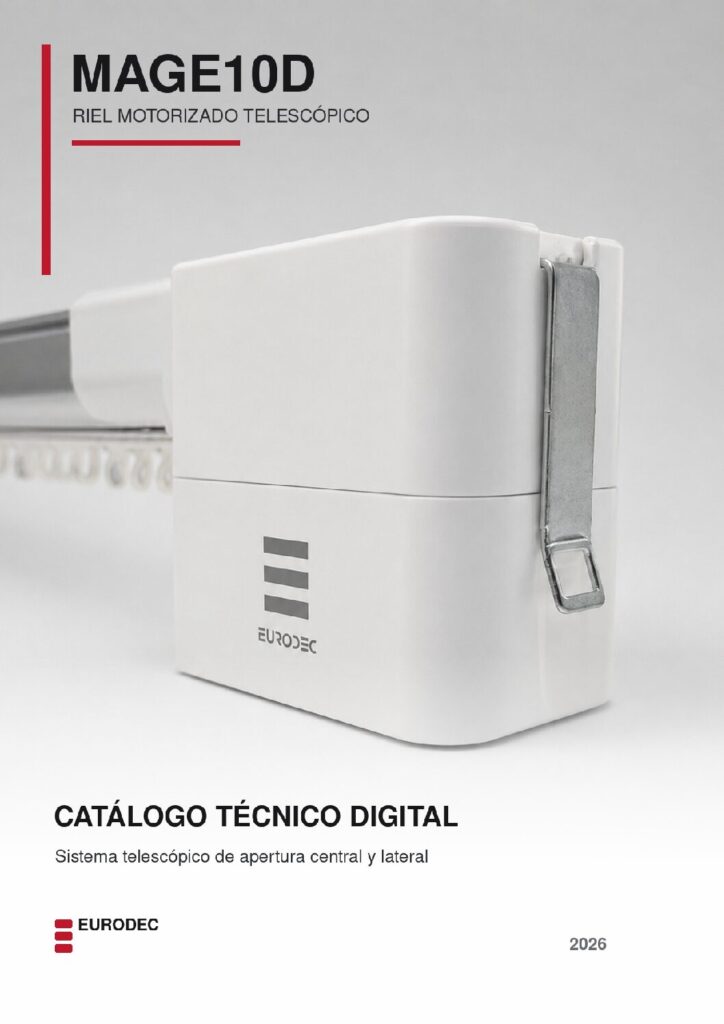 Catálogo MAGE10D para seleccionar el sistema de Cortinas Motorizadas Clásicas
