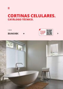Catálogo Eurodec de cortinas para techo y tragaluz, con marco, manija, soportes y medición