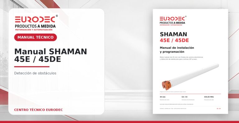 Portada del manual SHAMAN 45E y 45DE con detección de obstáculos
